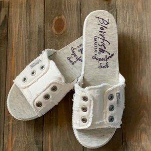 Blowfish Distressed White Slides